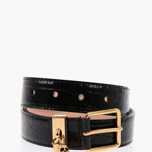 Alexander McQueen Skull Croc Embossed leather